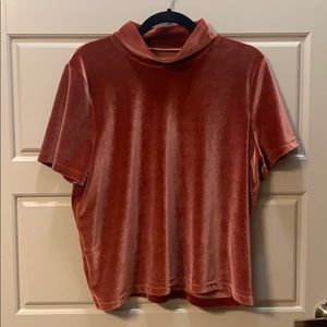 Burnt Orange Velvet Top